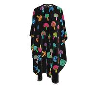 Hair Cutting Apron Trippy Magic Goth Mushrooms Hair Styling Cape Adjustable Soft Hairdressing Apron, For Salon, Kids, Adults, Dyeing, 140x168cm
