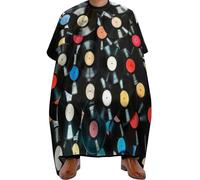 Hair Cutting Apron Vintage Vinyl Records Hair Cut Cape Durable Adjustable Hairdressing Apron, For Children, Styling, Woman, 140x168cm