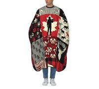 Hair Cutting Apron Wildlife Wood Plaid And Lumberjack Symbols Hair Styling Cape Soft Hairdressing Apron Unisex Hair Cut Cape, For Salon, Kids, Dyeing Styling, 140×168cm