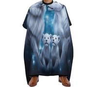 Hair Cutting Cape Universe Space White Lion Family, personalised Hair Cape Waterproof Haircut Apron Gown for Hairdresser Styling 140X168cm