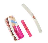 Hair Cutting Clip Tools, Professional DIY Home Bangs Trimmer Styling Aid Clip, Comb Hairstyle Typing Trim Ruler Kits for Layers Bangs, Bobs, Trims Split Ends (White/Pink)