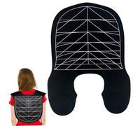 Hair Cutting Guide, Waterproof Soft Silicone Hair Cutting Cape with Guidelines, Foldable Weighted Neck Wrap, Easy to Clean Haircut Cape for Salon..