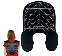 Hair Cutting Guide, Waterproof Soft Silicone Hair Cutting Cape with Guidelines, Foldable Weighted Neck Wrap, Easy to Clean Haircut Cape for Salon Haircut
