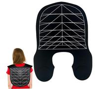 Hair Cutting Guide, Waterproof Soft Silicone Hair Cutting Cape with Guidelines, Foldable Weighted Neck Wrap, Easy to Clean Haircut Cape for Salon.