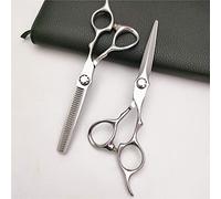 Hair Cutting Scissors, 6.0 Inch Japan 440C Professional Upscale Silver Salon Cutting+Thinning Barber Styling Shears Set Hair Cutting Tools,