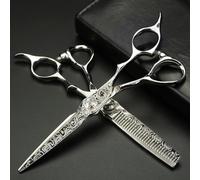 Hair Cutting Scissors, 6 Inch Damascus Barber Cutting and Thinning Scissors 6 Inch 440C Steel Hair Scissors Set