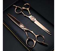 Hair Cutting Scissors, 6 Inch Jp 440C Steel Upscale Rose Gold Hair Scissors Cutting Barber Haircut Thinning Shears Hairdresser Scissors
