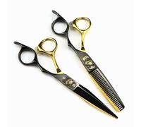 Hair Cutting Scissors, 6 Inch Professional 440c Steel Tiger Scissor Black Cut Hair Scissors Haircut Thinning Barber Cutting Shears Hairdresser Scissors Set