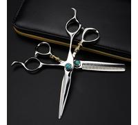 Hair Cutting Scissors, 6 Inch Professional 440c Steel Tiger Scissor Hair Cutting Scissors Haircut Thinning Barber Tools Shears Hairdresser Scissors Set