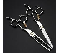 Hair Cutting Scissors, 6 Inch Professional 440c Tiger Scissor Bearing Screw Hair Cutting Scissors Thinning Barber Haircut Shears Hairdressing Scissors Set