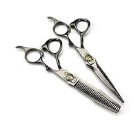 Hair Cutting Scissors, 6 Inch Professional Black Damascus Scissor Tiger Hair Cutting Scissors Haircut Thinning Barber Cut Shears Hairdressing Scissors Set