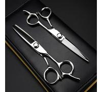 Hair Cutting Scissors, 6 Inch Professional JP 440c Steel Scissor Silver Haircut Thinning Barber Tools Cutting Shears Hairdressing Scissors (Set)