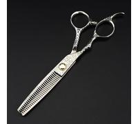 Hair Cutting Scissors, 6 Inch Professional Left Handed Scissor Damascus Bearing Haircut Thinning Barber Cutting Shears Hairdresser Scissors (Thinning Scissor)