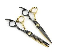 Hair Cutting Scissors, 6 Inch Professional Steel Scissor d Black Haircut Thinning Barber Cutting Shears Hairdresser Scissors Set