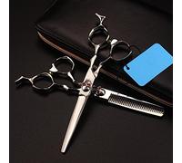Hair Cutting Scissors, 6 Inch Silver Skull Beauty Salon Cutting Tools Barber Shop Hairdressing Scissors Styling Tools Professional Hairdressing Scissors-Set with Bag