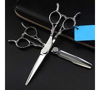 Hair Cutting Scissors, 6 '' Professional 440c Retro Two-Tailed Hair Scissors Haircut Scissor Thinning Barber Cutting Shears Hairdresser Scissors Set
