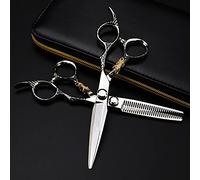 Hair Cutting Scissors, 6inch Japan 440c Upscale den Tiger Handle Hair Scissors Haircut thinning Barber Cutting Shears Hairdresser Scissors Set
