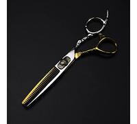 Hair Cutting Scissors, 6inch Professional Steel Scissor Tiger Cutting Barber Haircut thinning Shears Hairdresser Scissors (Thinning Scissor)