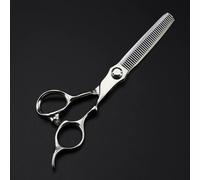 Hair Cutting Scissors and Thinning Shears Professional 6.5 Inch for Precision Cutting and Styling - Upscale Silver Barber Tools