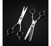 Hair Cutting Scissors, Professional Japan 440c 6 '' Bearing Two-Tailed Haircut thinning Barber Cutting Shears Hairdresser Scissors by (Set)
