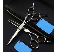 Hair Cutting Scissors, Professional Japan 440c 6inch Bearing Flower Handle Cut Haircut thinning Barber Cutting Shears Hairdresser Scissors