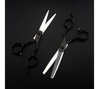 Hair Cutting Scissors, Professional Japan 440c Steel 6' Black Cut Cutting Barber Tools Haircut thinning Shears Hairdressing Scissors by (Thinning)
