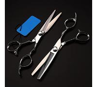 Hair Cutting Scissors, Professional jp 440c Steel 6 Cutting Barber Scissor Tools Haircut thinning Shears Hairdresser Scissors by (Set)