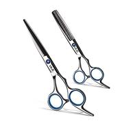 Hair Cutting Scissors Thinning Teeth Shears Set ULG Professional Barber Hairdressing Texturizing Salon Razor Edge Scissor Japanese Stainless Steel 6.5 inch
