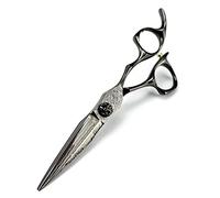 Hair Cutting Shears, 6 Inch Damascus Steel Scissor Black Hair Scissors Haircut Thinning Barber Cutting Shears Hairdressing Scissors (Cutting Scissor)