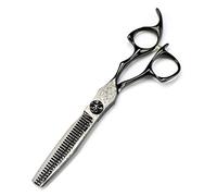 Hair Cutting Shears, 6 Inch Damascus Steel Scissor Black Hair Scissors Haircut Thinning Barber Cutting Shears Hairdressing Scissors (Thinning Scissor)