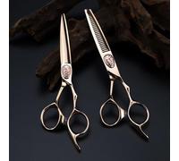 Hair Cutting Shears, 6 inch Japan 440c Professional Rose d Hairdressing Scissors Barber Sharp Scissor Hair Stylist Hair Scissors Sets