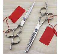 Hair Cutting Shears, 6 Inch Professional Japan 440c 9cr Plum Handle Hair Scissors Cutting Barber Hair Salon Thinning Shears Hairdressing Scissors Set