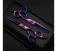 Hair Cutting Shears, 6 Inch Professional Japan 440c Steel Scissor Wolf Cut Hair Scissors Haircut Thinning Barber Cutting Shears Hairdresser Scissors(Thinning Scissor) (Set with Bag)