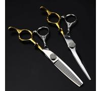 Hair Cutting Shears, 6 Inch Professional JP 440c Steel Scissor Big Gem Hair Scissors Haircut Thinning Barber Cutting Shears Hairdressing Scissors Set