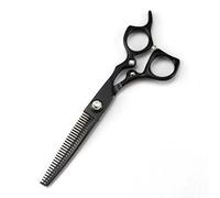 Hair Cutting Shears, 6 Inch Professional JP 440c Steel Upscale Gem Black Cut Hair Scissors Haircut Thinning Barber Cutting Shears Hairdressing Scissors (Color : Thinning Scissor) (Thinning Scissor)
