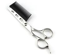 Hair Cutting Shears, 6 Inch Professional JP440c Steel Left Handed 2 in 1 Cut Hair Scissors with Comb Haircut Barber Cutting Shears Hairdresser Scissors