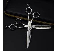 Hair Cutting Shears, 6 inch Upscale Scissor Damascus Hair Scissors Haircut thinning Barber Tools Cutting Shears Hairdressing Scissors (Set with Bag)