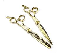 Hair Cutting Shears, 7inch d Damascus Upscale Scissor Hair Cutting Scissors thinning Barber Tools Haircut Shears Hairdressing Scissors (Gold)