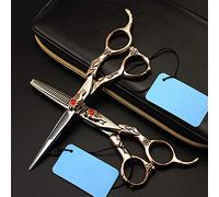 Hair Cutting Shears Kit, 6 Inch Professional Hairdressing Set440C Retro Sunflower Hair Set Cutting Barber Makeup Thinning Shears Hairdressing Kit,.