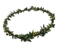 Hair Decorations Fascinators Strap Simple Green Leaf Flower Garland Jewelry Headband Forest Series Bulldozer Children'S Festival Tibetan Hair Accessories Simulation Multi-Color
