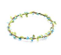 Hair Decorations Fascinators Strap Simple Green Leaf Flower Garland Jewelry Headband Forest Series Bulldozer Children'S Festival Tibetan Hair Accessories Simulation Multi-Color