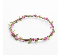 Hair Decorations Fascinators Strap Simple Green Leaf Flower Garland Jewelry Headband Forest Series Bulldozer Children'S Festival Tibetan Hair Accessories Simulation Multi-Color