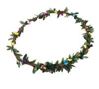 Hair Decorations Fascinators Strap Simple Green Leaf Flower Garland Jewelry Headband Forest Series Bulldozer Children'S Festival Tibetan Hair Accessories Simulation Multi-Color
