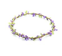 Hair Decorations Fascinators Strap Simple Green Leaf Flower Garland Jewelry Headband Forest Series Bulldozer Children'S Festival Tibetan Hair Accessories Simulation Multi-Color
