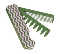 Hair Detangler Comb Fine And Wide Tooth Hair Picking Multifuncional Folding Travel Pocket Unisex Fine And Wide Tooth Comb