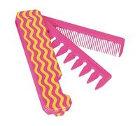 Hair Detangler Comb Fine And Wide Tooth Hair Picking Multifuncional Folding Travel Pocket Unisex Fine And Wide Tooth Comb