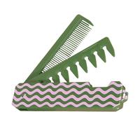 Hair Detangler Comb Fine And Wide Tooth Picking Multifuncional Folding Travel Pocket Unisex Picking Comb