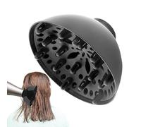 Hair Diffuser - Attachment, Black Adjustable | Hair Dryer Attachment for Curl Care with Wide Compatibility, Hair Dryer Styling Aid for Salon Visits, Travel or Flatshare Daily Life, 13.5 x 8 cm