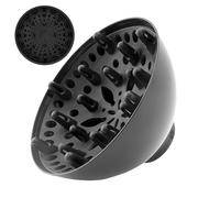 Hair Diffuser, Curl Enhancer, Heat-Resistant Design, Quick-Dry Function, Styling Tool for Curly Wavy Straight Hair, Summer Travel Vacation Spa Morning Night Daily Use, Black Colored
