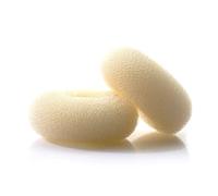 Hair Donut Bun Maker Blonde, Ring Style Bun, 2PCS Chignon Hair Increase Doughnut Shaper for Thick and Long Hair (X-Large, 4.5 Inch/Beige)